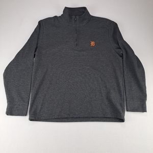 Vineyard Vines Sweater Men’s Large Gray 1/4 Zip Long Sleeves Gray‎ Stripped